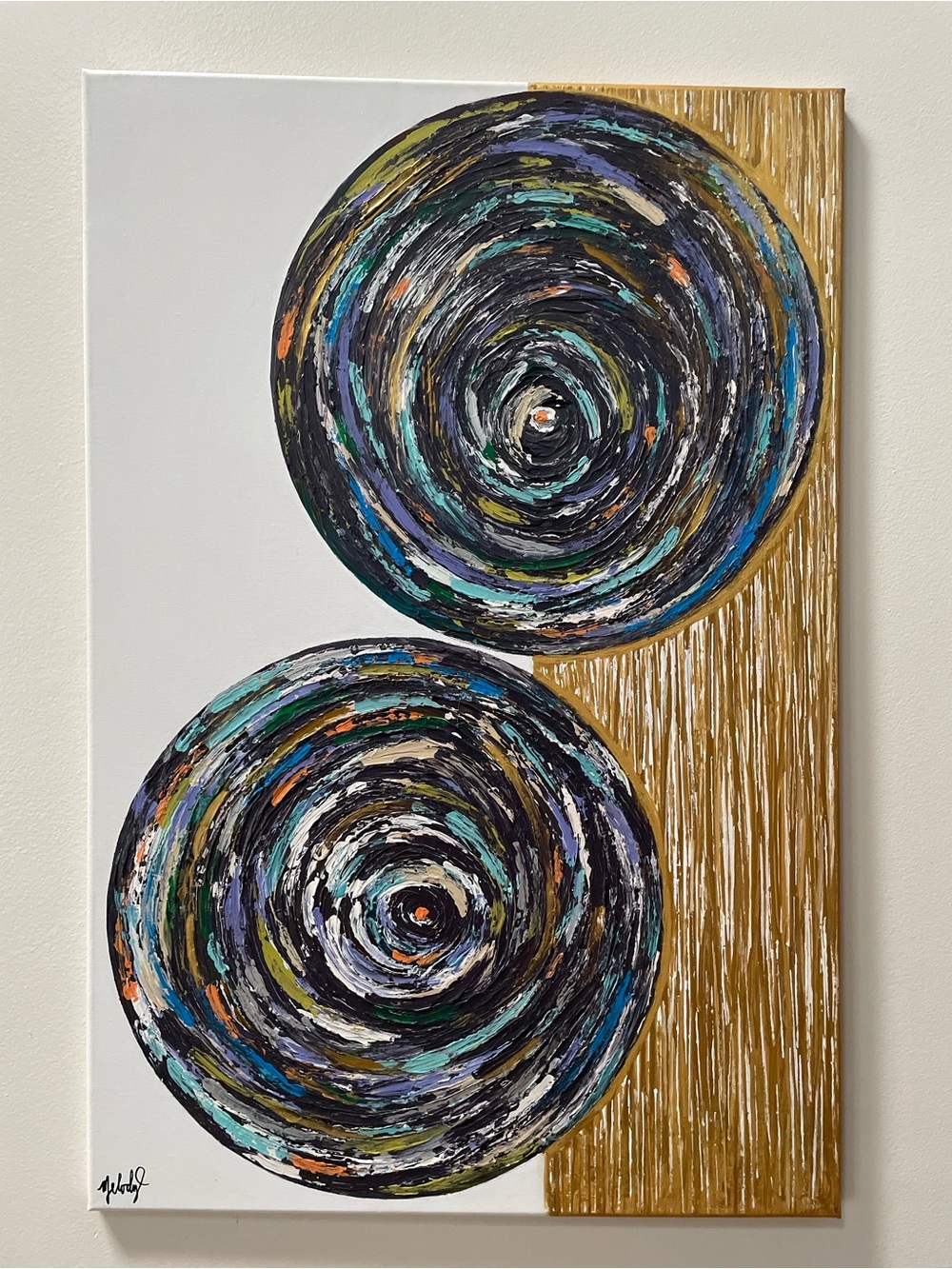Medium Original Abstract Painting On Canvas- Ethereal Reverie Series 1-2
